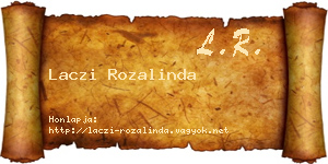 Laczi Rozalinda névjegykártya